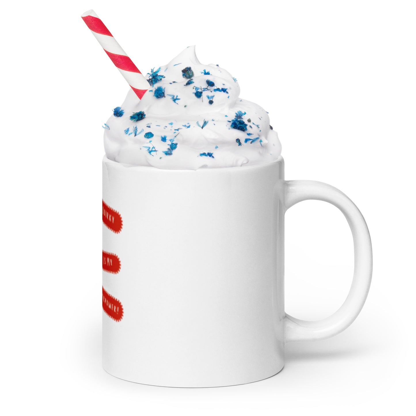 cat redmond art | astrid white glossy mug | artistic coffee mug | creative art drinkware | bold design mug | vibrant art tea cup