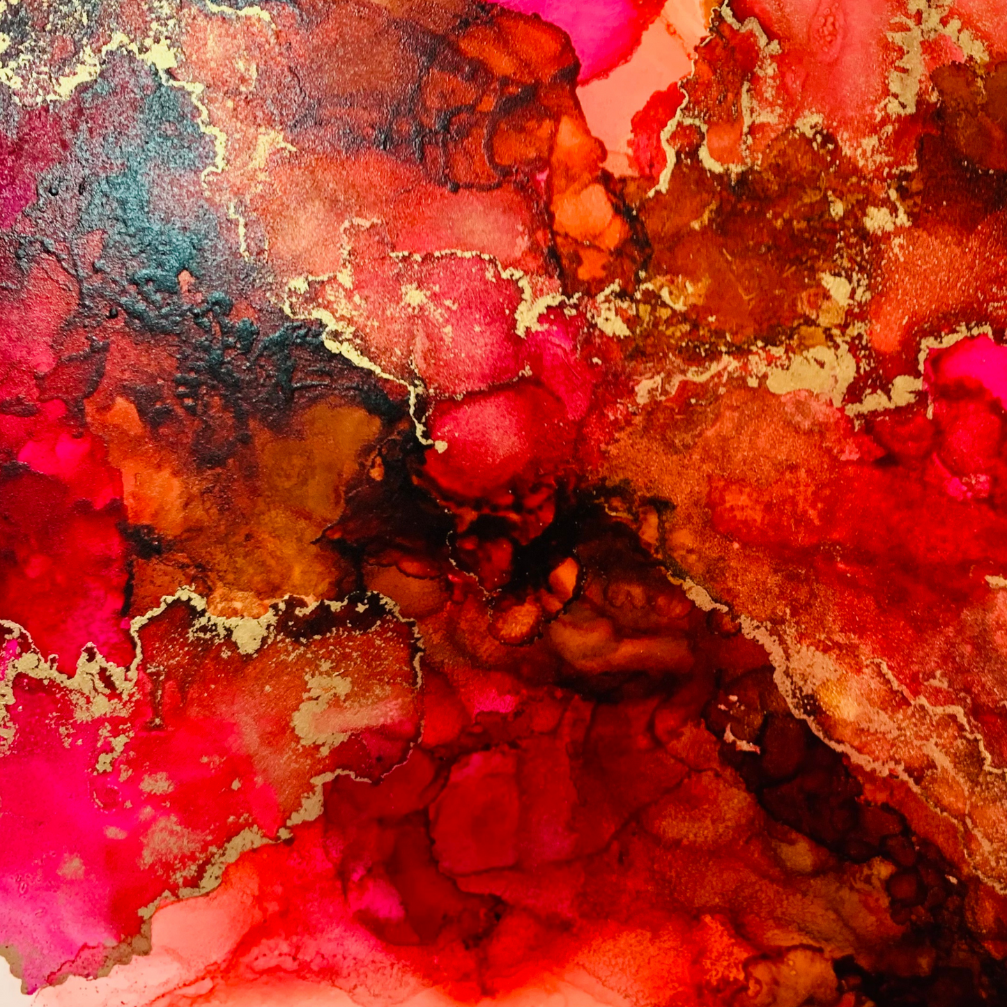 Midnight Soiree Original Alcohol Ink Art