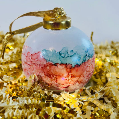 Porcelain alcohol ink ornament {Angel Wings}