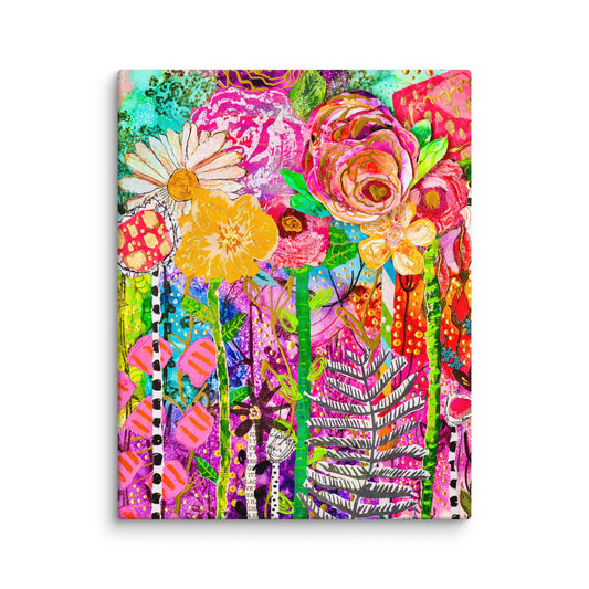 Cat Redmond Art | Beautiful Day Canvas | Uplifting Wall Art | Cheerful Home Décor | Bright Artistic Canvas | Joyful Nature Artwork