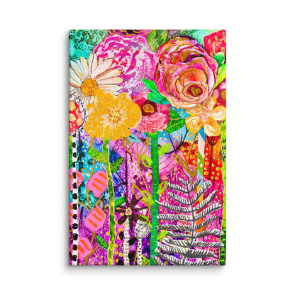 Cat Redmond Art | Beautiful Day Canvas | Uplifting Wall Art | Cheerful Home Décor | Bright Artistic Canvas | Joyful Nature Artwork