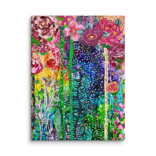 Cat Redmond Art | Wonderland Forest Canvas | Enchanted Forest Wall Art | Magical Nature Canvas | Whimsical Home Décor | Fantasy Landscape Art