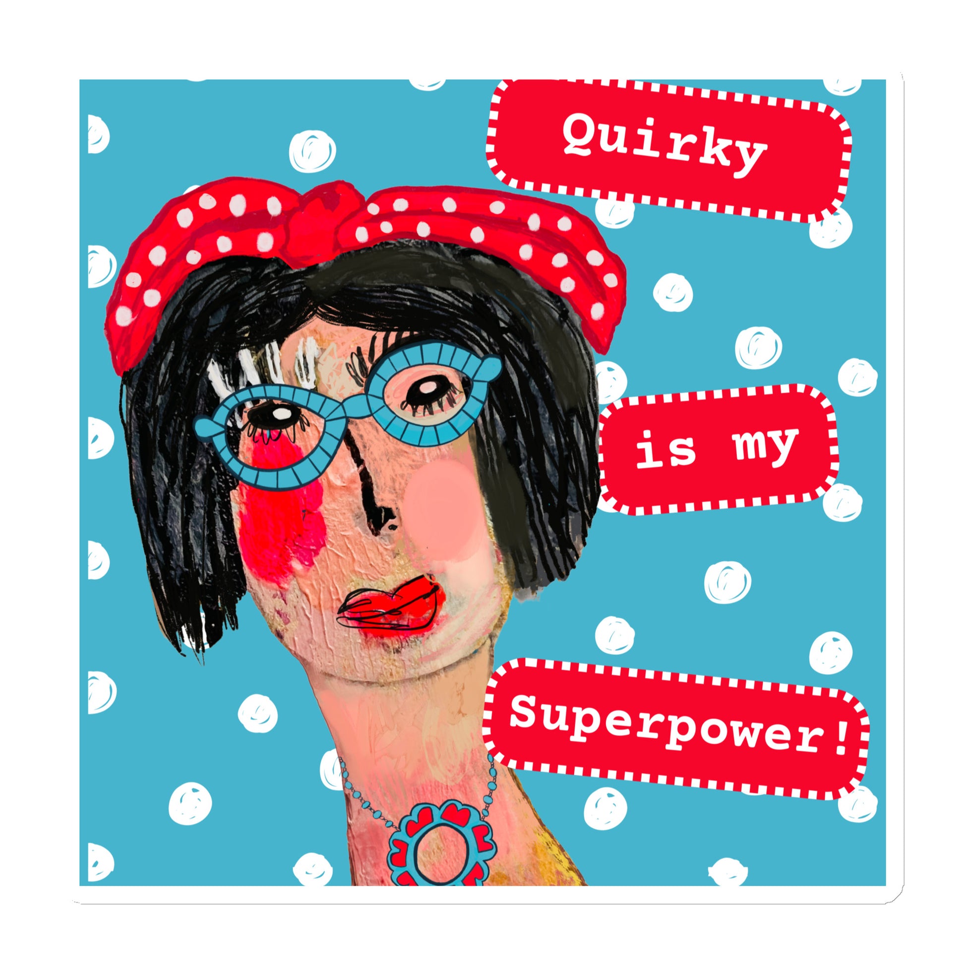 Cat Redmond Art | Astrid Magnet | Artistic Fridge Magnet | Creative Art Magnet | Bold Design Magnet | Vibrant Art Decoration