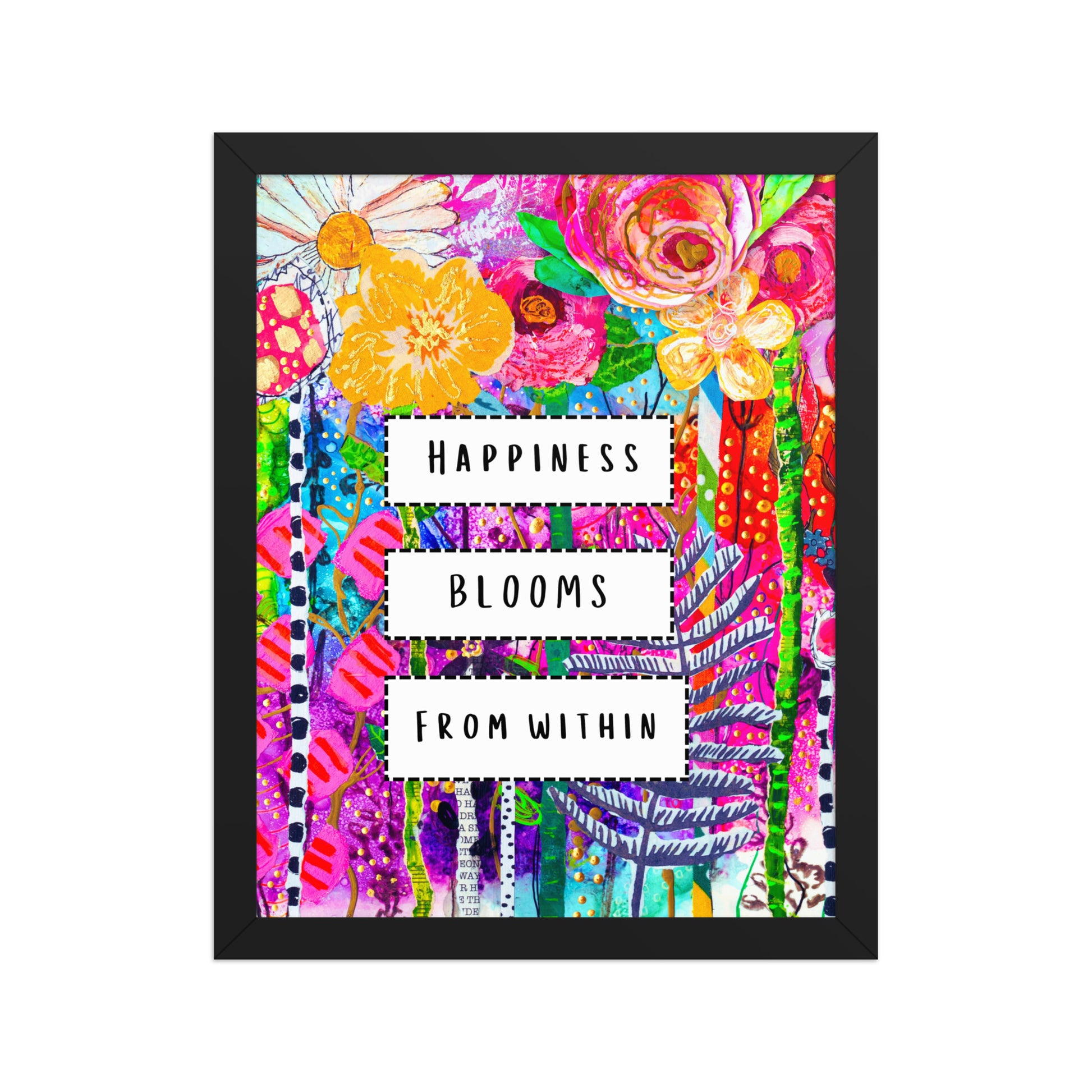 Cat Redmond Art | Happiness Blooms Photo Print | Floral Wall Art | Framed Bloom Artwork | Colorful Flower Decor | Uplifting Nature Print