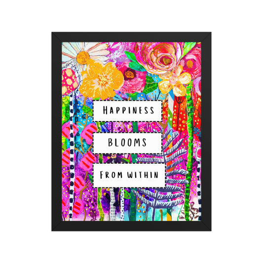 Cat Redmond Art | Happiness Blooms Photo Print | Floral Wall Art | Framed Bloom Artwork | Colorful Flower Decor | Uplifting Nature Print