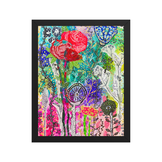 Cat Redmond Art | Magical Forest Photo Paper Framed | Enchanted Forest Wall Art | Whimsical Nature Framed Print | Fantasy Forest Décor | Mystical Landscape Artwork