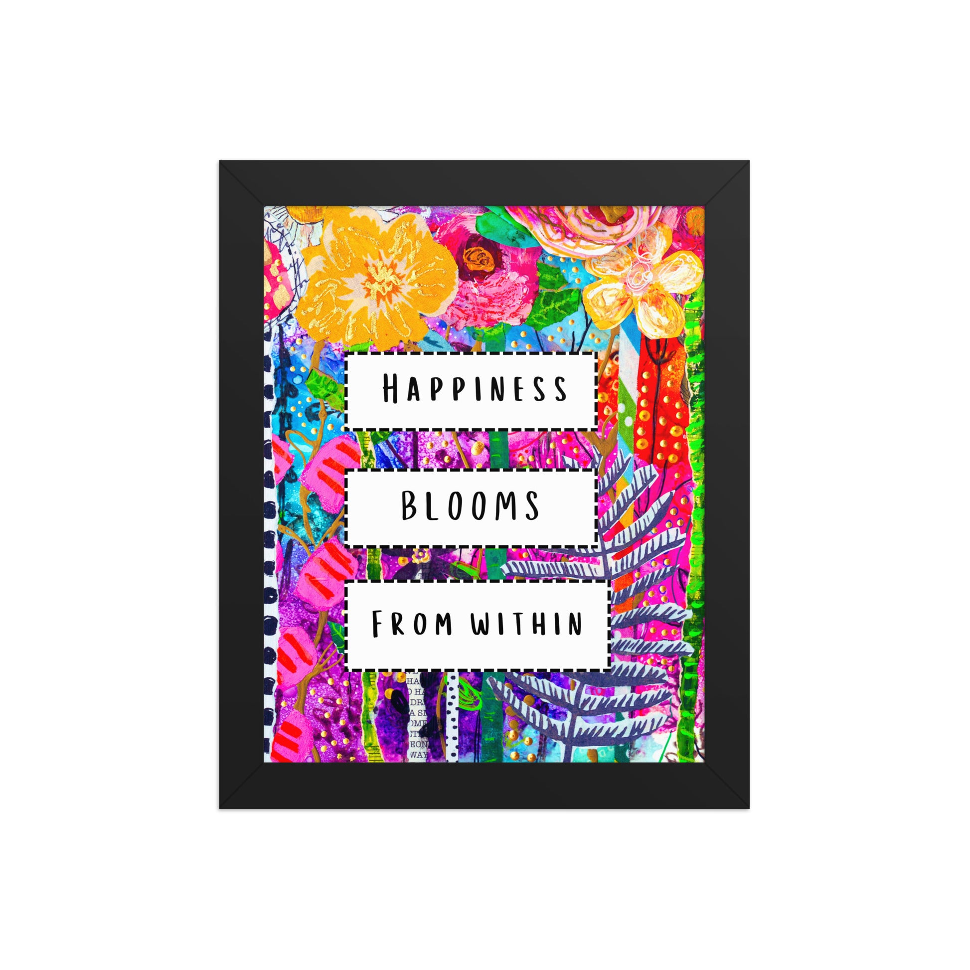 Cat Redmond Art | Happiness Blooms Photo Print | Floral Wall Art | Framed Bloom Artwork | Colorful Flower Decor | Uplifting Nature Print