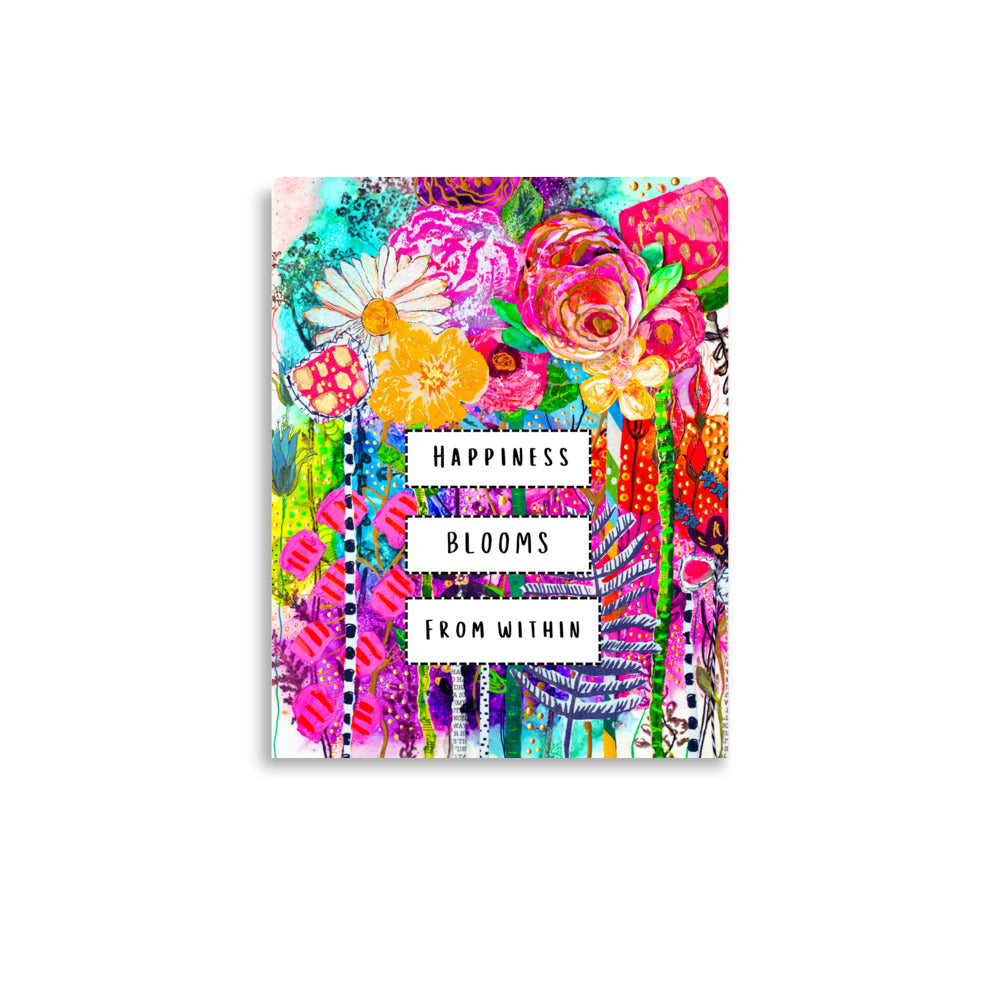 cat redmond art | happiness blooms premium luster photo paper | floral art print | uplifting wall art | colorful flower artwork | nature inspired print