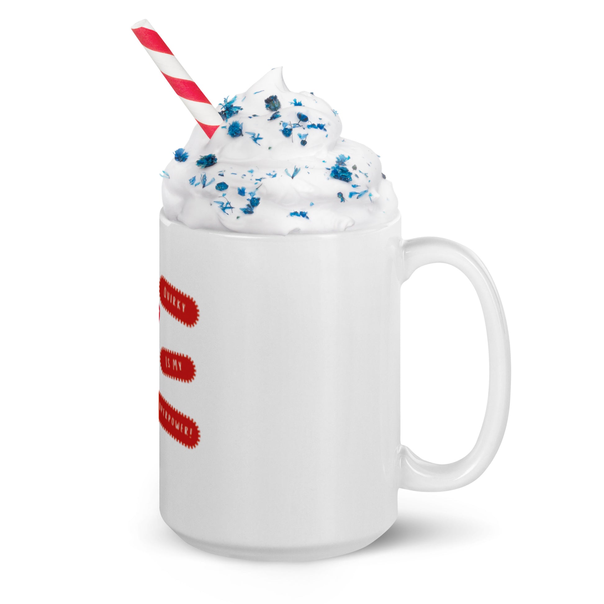 Cat Redmond Art | Astrid White Glossy Mug | Artistic Coffee Mug | Creative Art Drinkware | Bold Design Mug | Vibrant Art Tea Cup