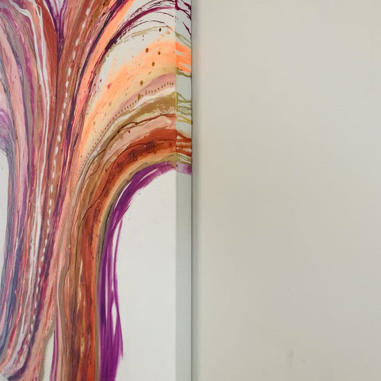 Soulful Odyssey by Cat Redmond Art | unique expressive journey-inspired painting | contemporary hand-painted abstract art | exclusive soulful landscape artwork