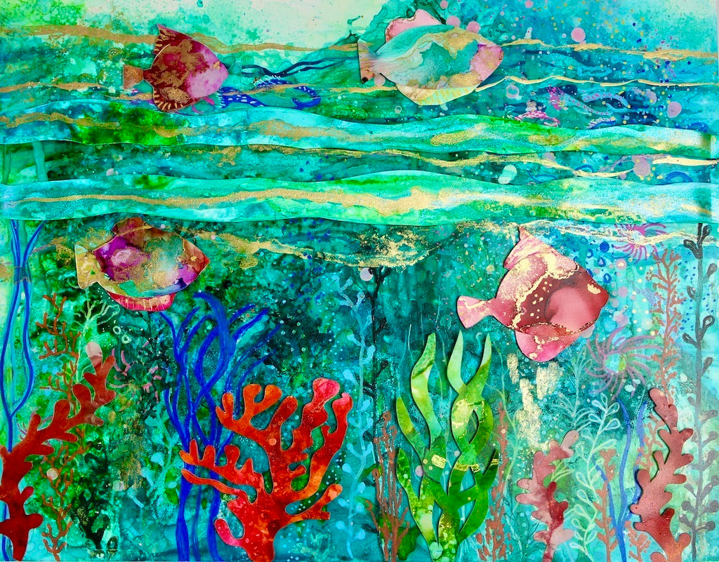 cat redmond art oceans prayer | original ocean-inspired artwork | hand-painted marine abstract art | modern seascape wall composition | exclusive contemporary oceanic painting