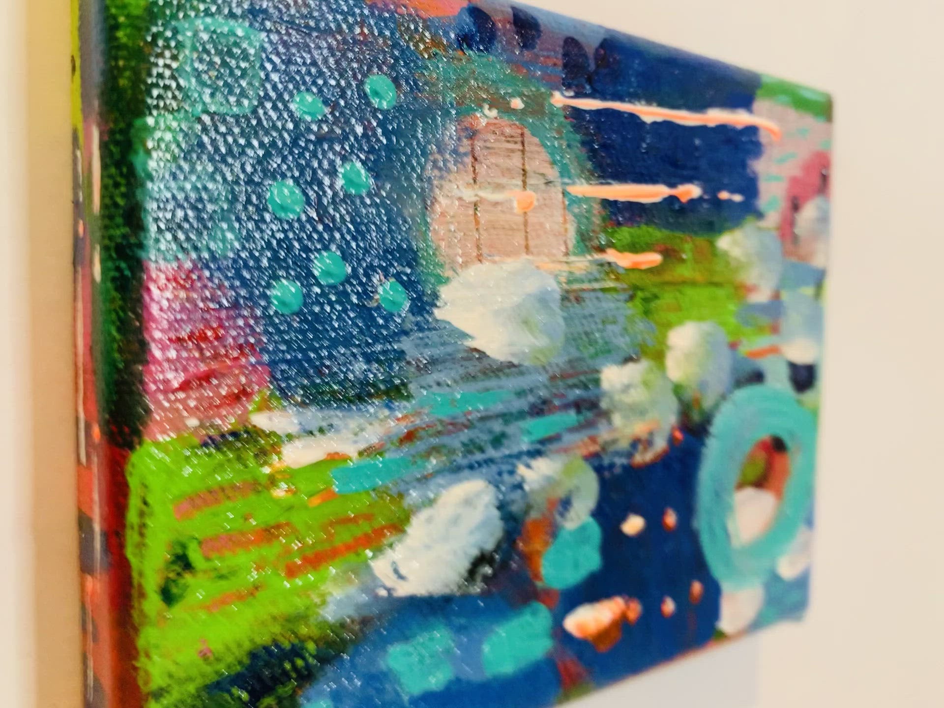 Cat Redmond Art Festival in the Park | original lively park scene artwork | hand-painted festive outdoor abstract art | modern celebratory landscape painting | exclusive contemporary festival-inspired art