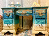 { SOLD } Coastal Beach Ocean Inspired Vanity or Desk { SOLD }
