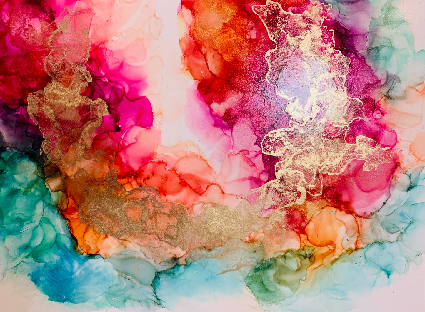 cat redmond art dare to dream | original alcohol ink abstract artwork | hand-painted inspirational fluid art | modern dreamy ink composition