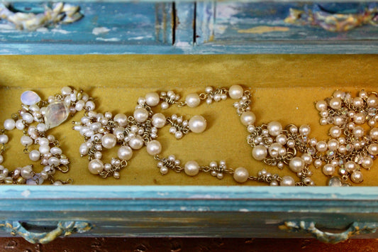 Vintage Boho Sunset Jewelry Box by Cat Redmond Art | unique layered artistic jewelry container | original handcrafted bohemian box | exclusive vibrant decorative storage