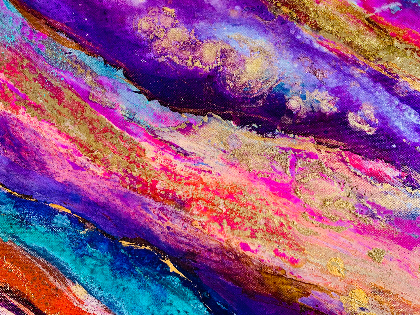 cat redmond art crystal vision | original abstract crystal-inspired canvas artwork | hand-painted luminous composition | modern geometric fluid painting