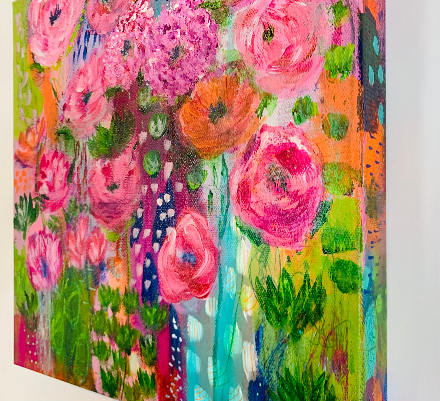 cat redmond art – follow your bliss | original motivational abstract creation | modern colorful uplifting painting | hand-painted contemporary joyful composition