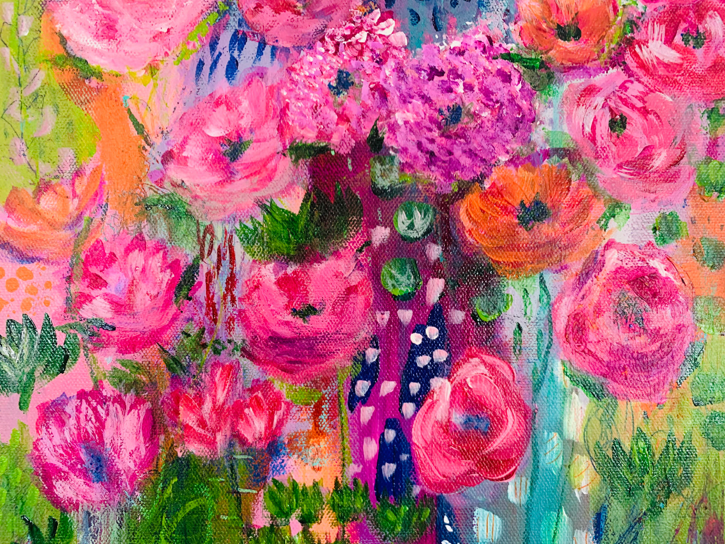 cat redmond art – follow your bliss | original motivational abstract creation | modern colorful uplifting painting | hand-painted contemporary joyful composition