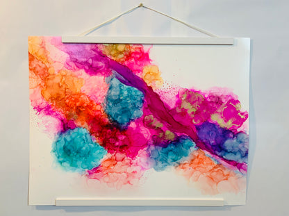 Cat Redmond Art Realm of Possibility | original abstract alcohol ink creation | hand-painted visionary art on canvas | modern experimental ink composition | exclusive imaginative abstract painting