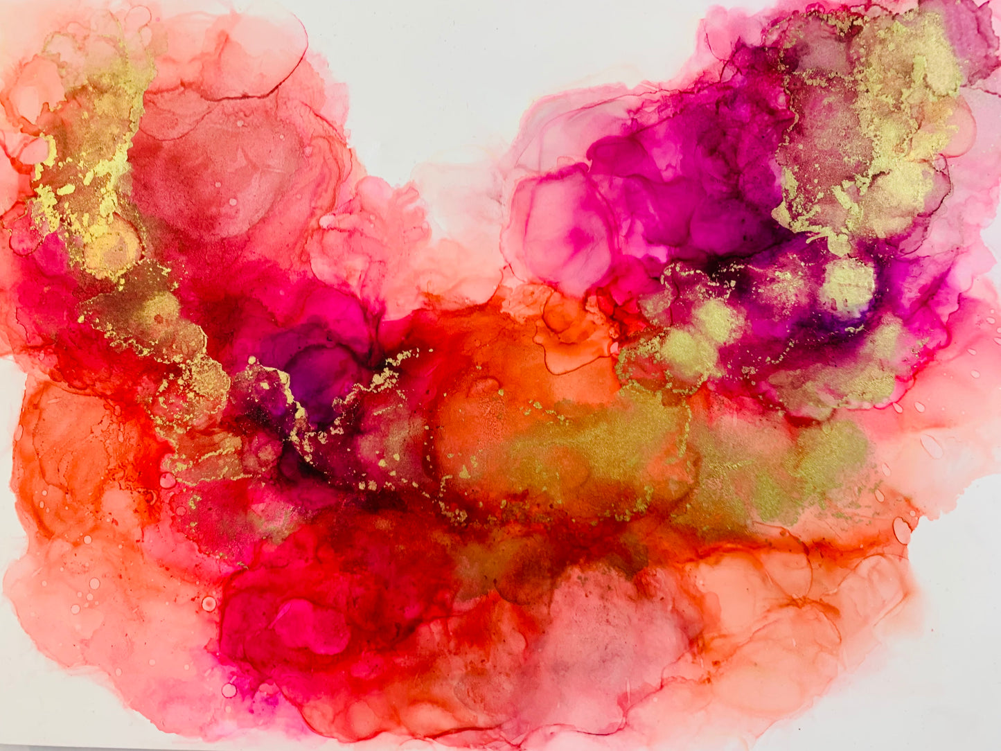 cat redmond art happier than ever | original vibrant alcohol ink artwork | hand-painted joyful abstract composition | modern uplifting fluid art