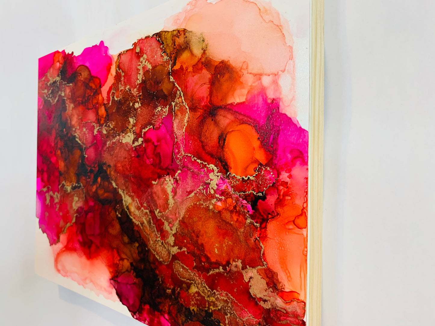 cat redmond art midnight soiree | original alcohol ink abstract artwork | hand-painted nocturnal-inspired fluid art | modern elegant ink composition