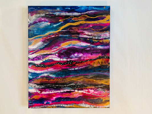 Cat Redmond Art Fluid Vision | original abstract fluid artwork | hand-painted dynamic composition | modern expressive abstract painting