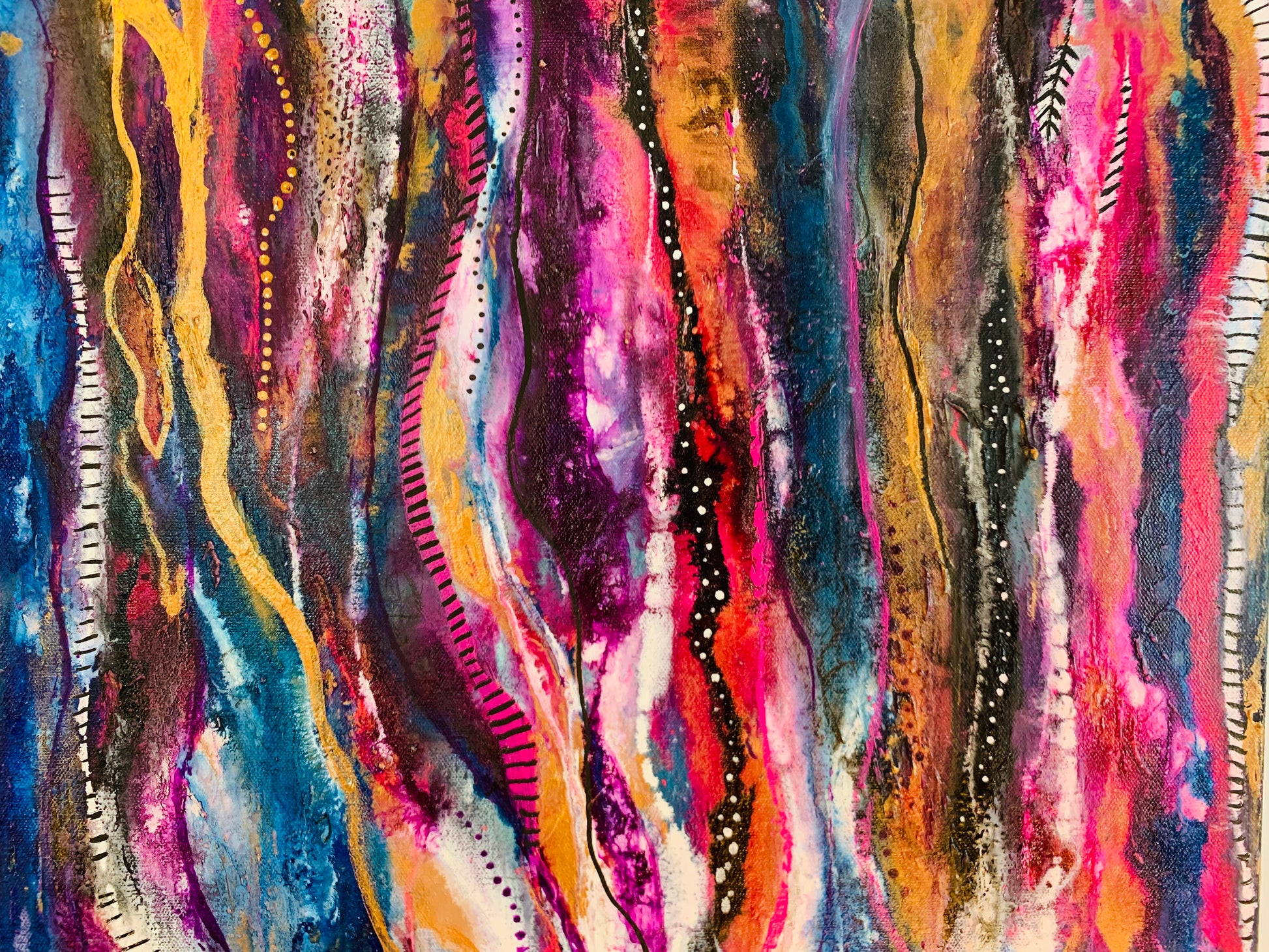 Cat Redmond Art Fluid Vision | original abstract fluid artwork | hand-painted dynamic composition | modern expressive abstract painting