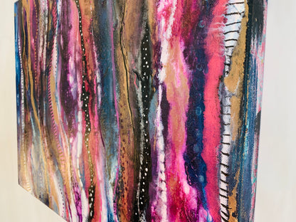 Cat Redmond Art Fluid Vision | original abstract fluid artwork | hand-painted dynamic composition | modern expressive abstract painting