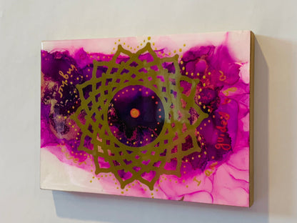 Cat Redmond Art Chakra Set | original alcohol ink chakra artwork | hand-painted spiritual energy abstract art | modern colorful chakra painting | exclusive contemporary energy-inspired ink art