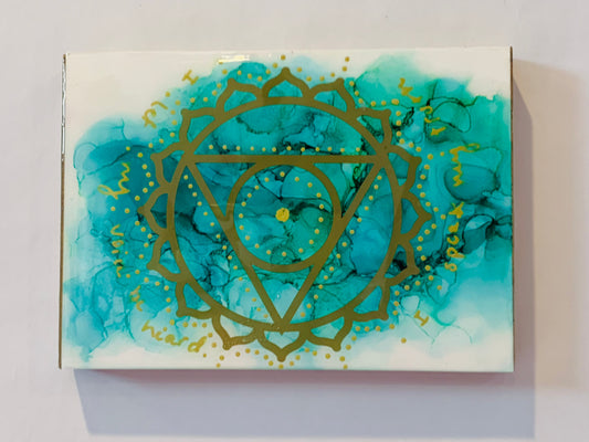 Cat Redmond Art Chakra Set | original alcohol ink chakra artwork | hand-painted spiritual energy abstract art | modern colorful chakra painting | exclusive contemporary energy-inspired ink art