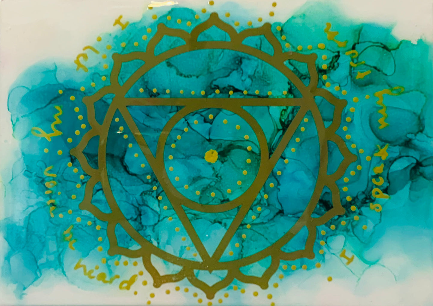 cat redmond art chakra set | original alcohol ink chakra artwork | hand-painted spiritual energy abstract art | modern colorful chakra painting | exclusive contemporary energy-inspired ink art