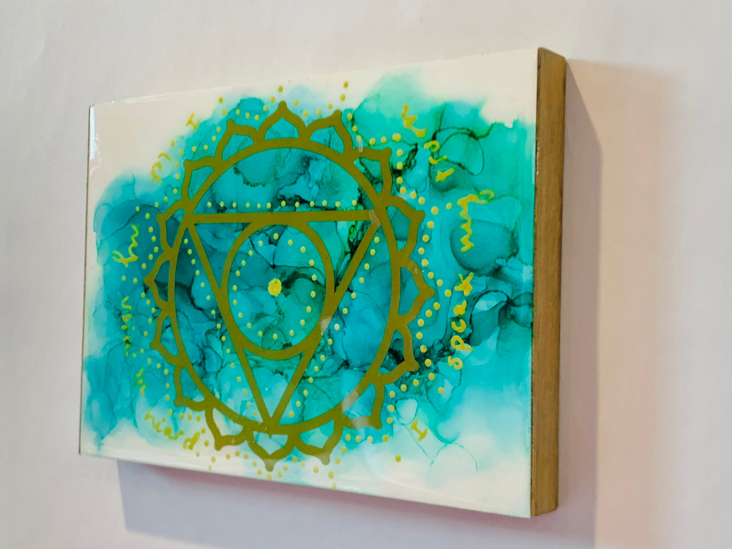 cat redmond art chakra set | original alcohol ink chakra artwork | hand-painted spiritual energy abstract art | modern colorful chakra painting | exclusive contemporary energy-inspired ink art