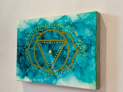 Cat Redmond Art Chakra Set | original alcohol ink chakra artwork | hand-painted spiritual energy abstract art | modern colorful chakra painting | exclusive contemporary energy-inspired ink art