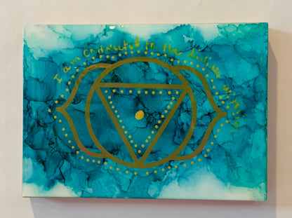 Cat Redmond Art Chakra Set | original alcohol ink chakra artwork | hand-painted spiritual energy abstract art | modern colorful chakra painting | exclusive contemporary energy-inspired ink art