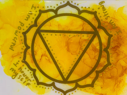 Cat Redmond Art Chakra Set | original alcohol ink chakra artwork | hand-painted spiritual energy abstract art | modern colorful chakra painting | exclusive contemporary energy-inspired ink art