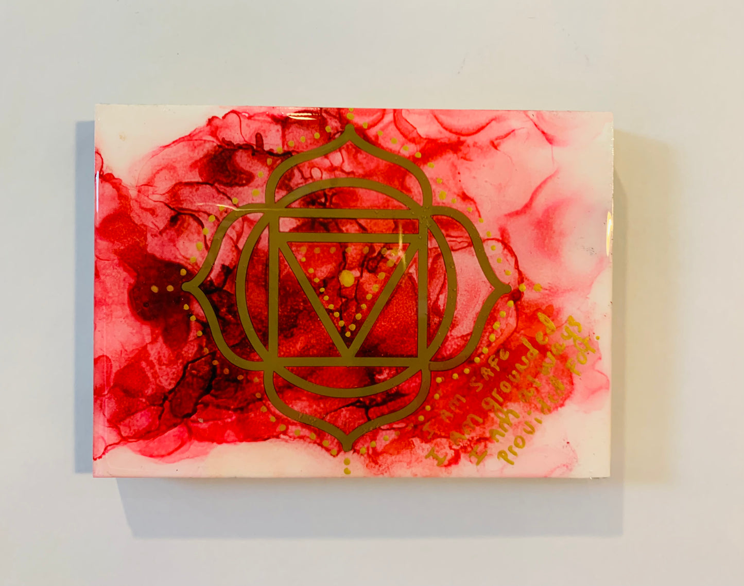 cat redmond art chakra set | original alcohol ink chakra artwork | hand-painted spiritual energy abstract art | modern colorful chakra painting | exclusive contemporary energy-inspired ink art