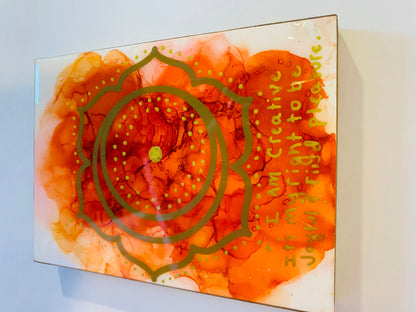 Cat Redmond Art Chakra Set | original alcohol ink chakra artwork | hand-painted spiritual energy abstract art | modern colorful chakra painting | exclusive contemporary energy-inspired ink art