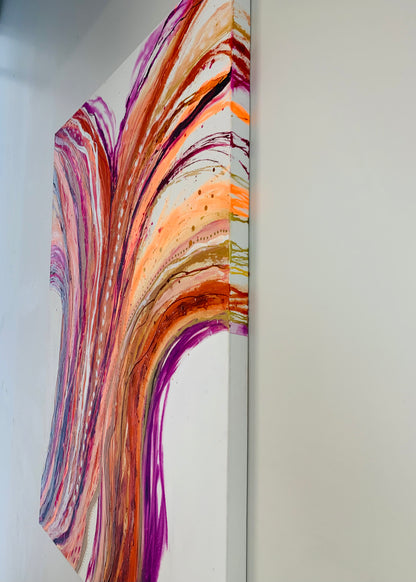 Soulful Odyssey by Cat Redmond Art | unique expressive journey-inspired painting | contemporary hand-painted abstract art | exclusive soulful landscape artwork