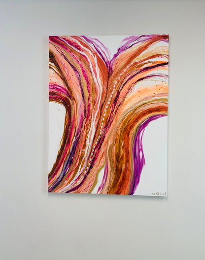 Soulful Odyssey by Cat Redmond Art | unique expressive journey-inspired painting | contemporary hand-painted abstract art | exclusive soulful landscape artwork