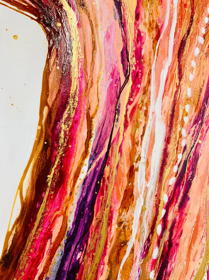 Soulful Odyssey by Cat Redmond Art | unique expressive journey-inspired painting | contemporary hand-painted abstract art | exclusive soulful landscape artwork