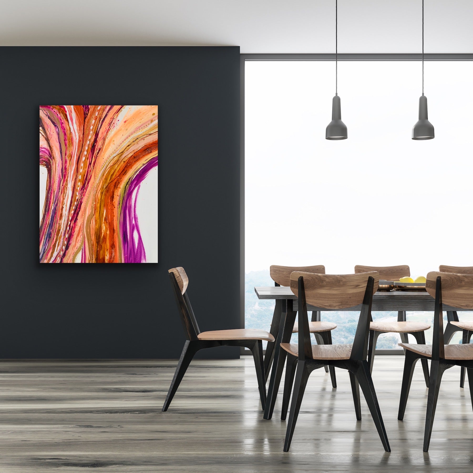 Soulful Odyssey by Cat Redmond Art | unique expressive journey-inspired painting | contemporary hand-painted abstract art | exclusive soulful landscape artwork