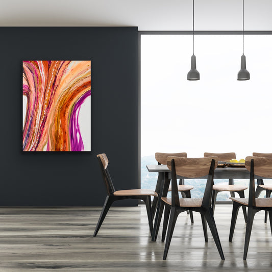 Soulful Odyssey by Cat Redmond Art | unique expressive journey-inspired painting | contemporary hand-painted abstract art | exclusive soulful landscape artwork
