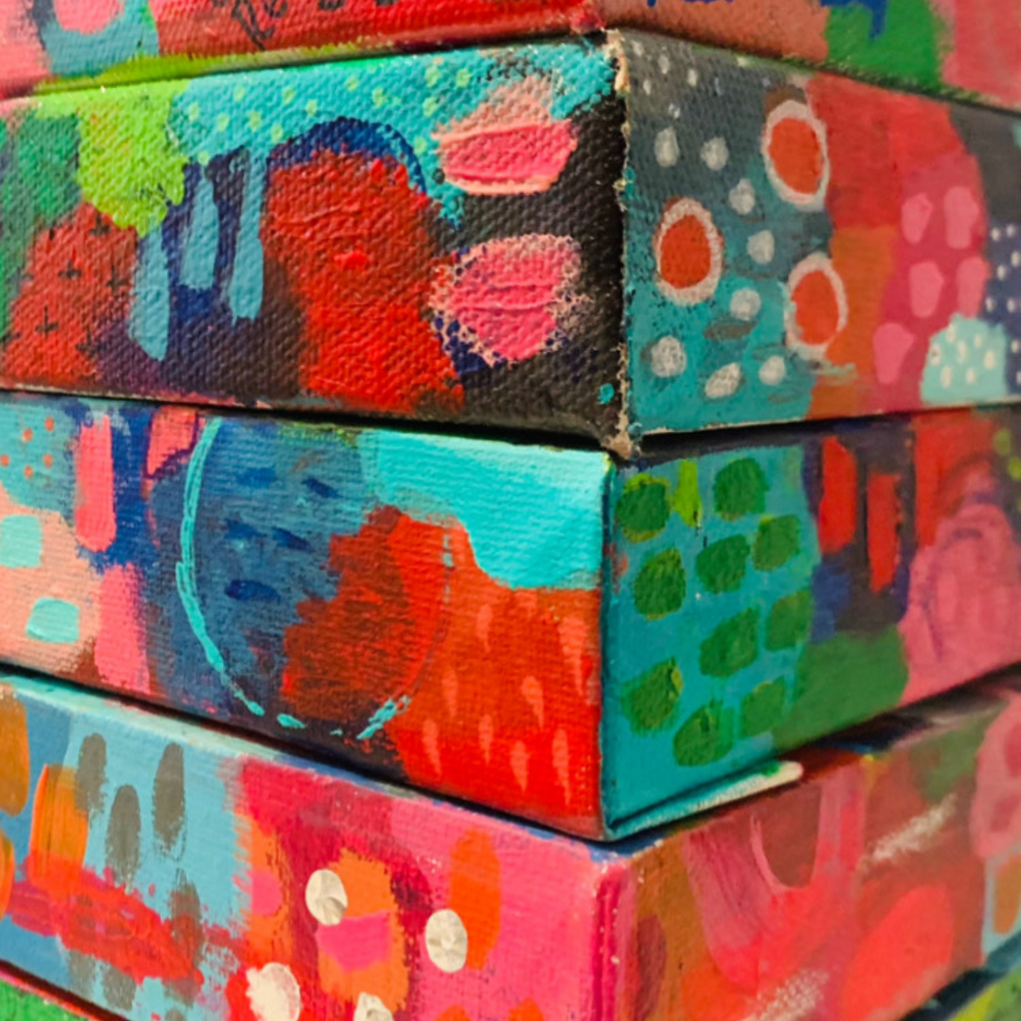 cat redmond art morning stroll thru the garden | original garden landscape artwork | hand-painted floral stroll abstract art | modern serene nature painting | exclusive contemporary botanical-inspired art