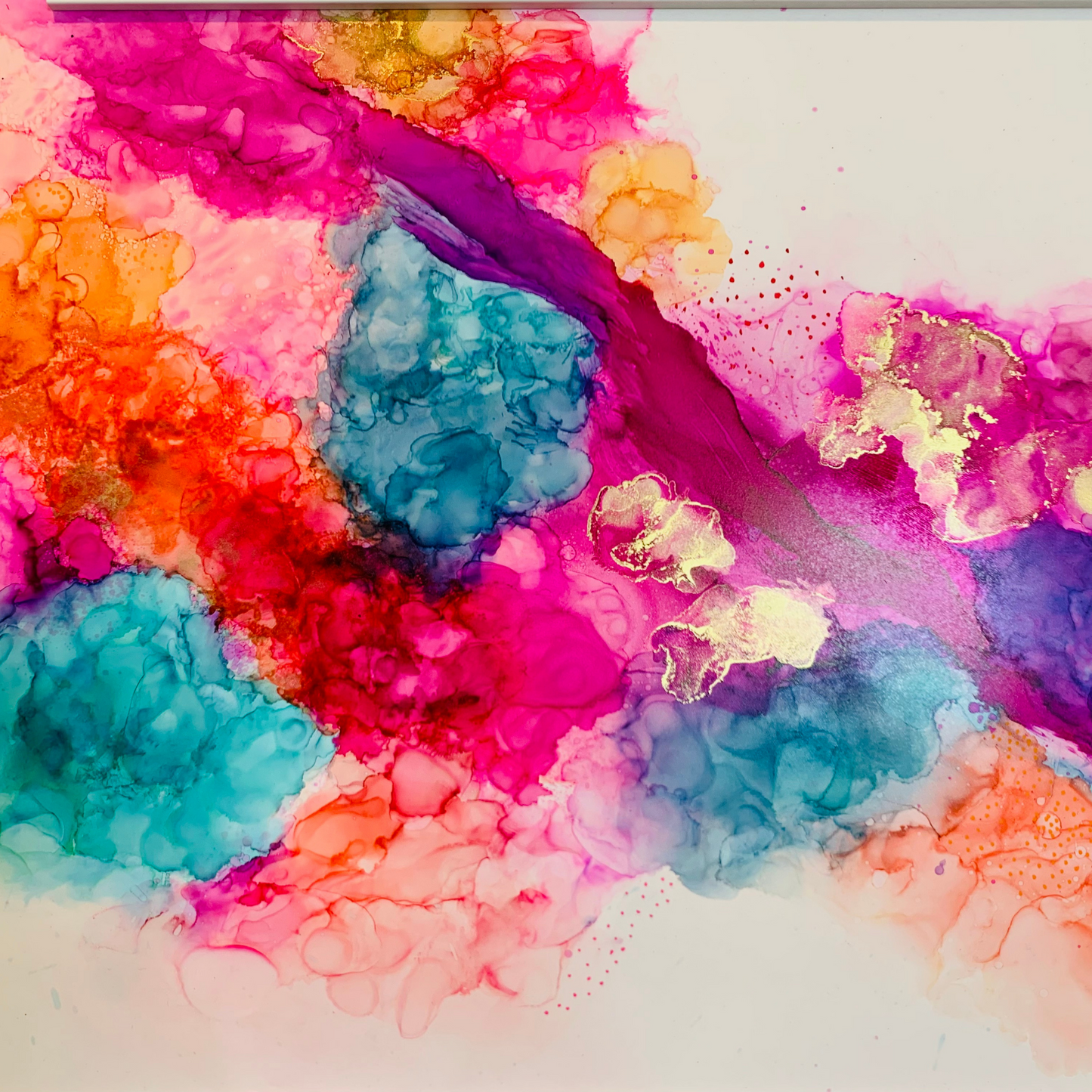 cat redmond art realm of possibility | original abstract alcohol ink creation | hand-painted visionary art on canvas | modern experimental ink composition | exclusive imaginative abstract painting