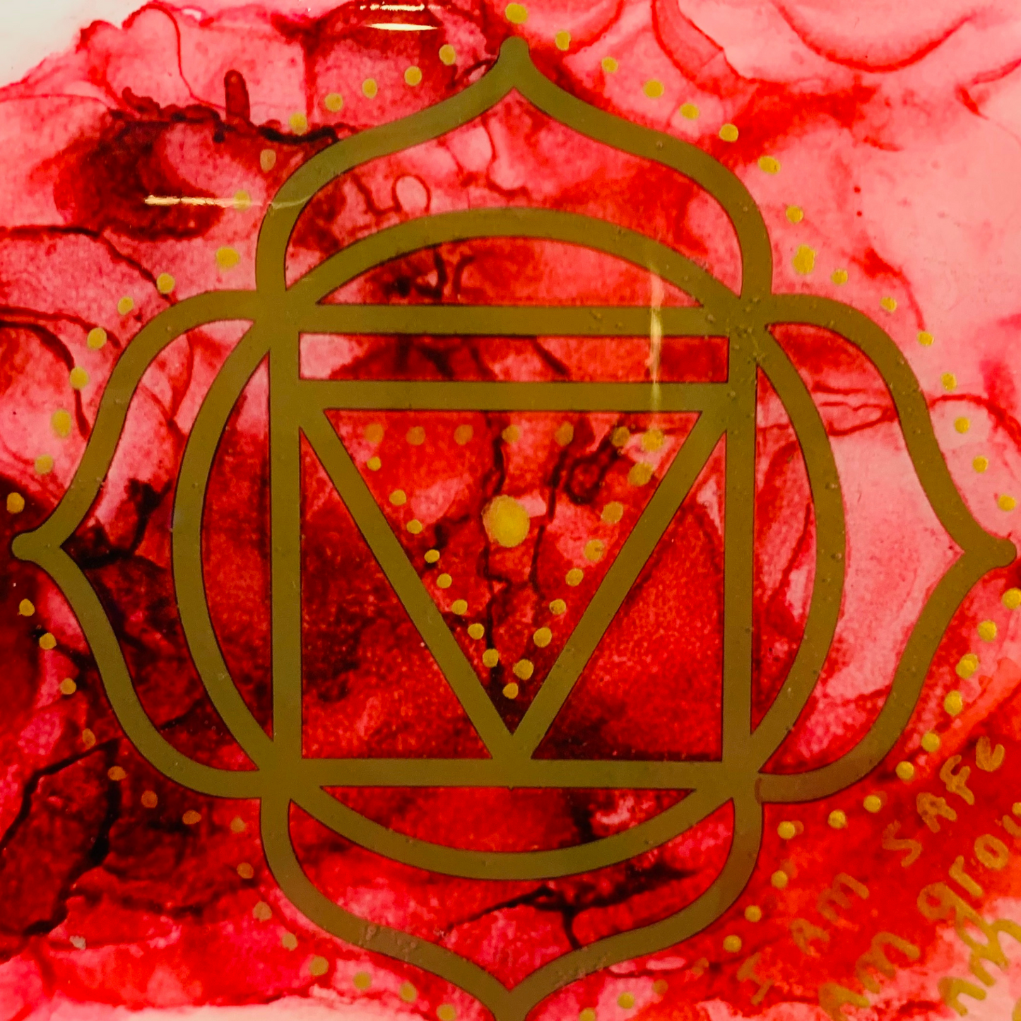 cat redmond art chakra set | original alcohol ink chakra artwork | hand-painted spiritual energy abstract art | modern colorful chakra painting | exclusive contemporary energy-inspired ink art