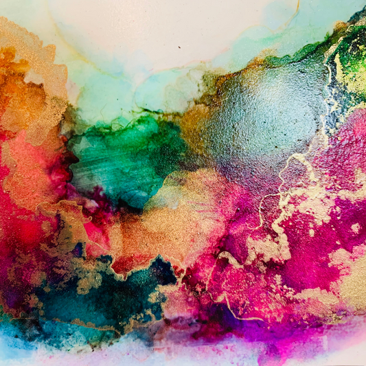 Daybreak Original Alcohol Ink Art