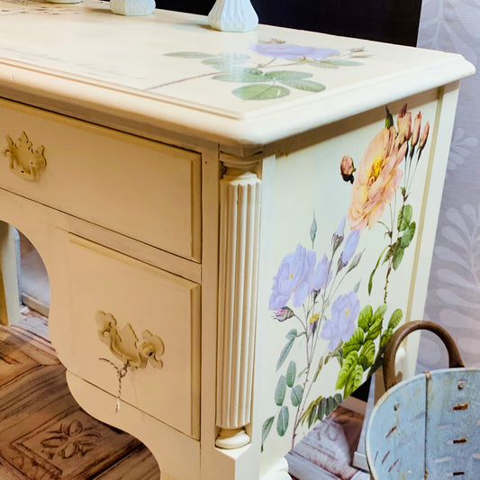 * SOLD *Floral Hand Painted Vanity