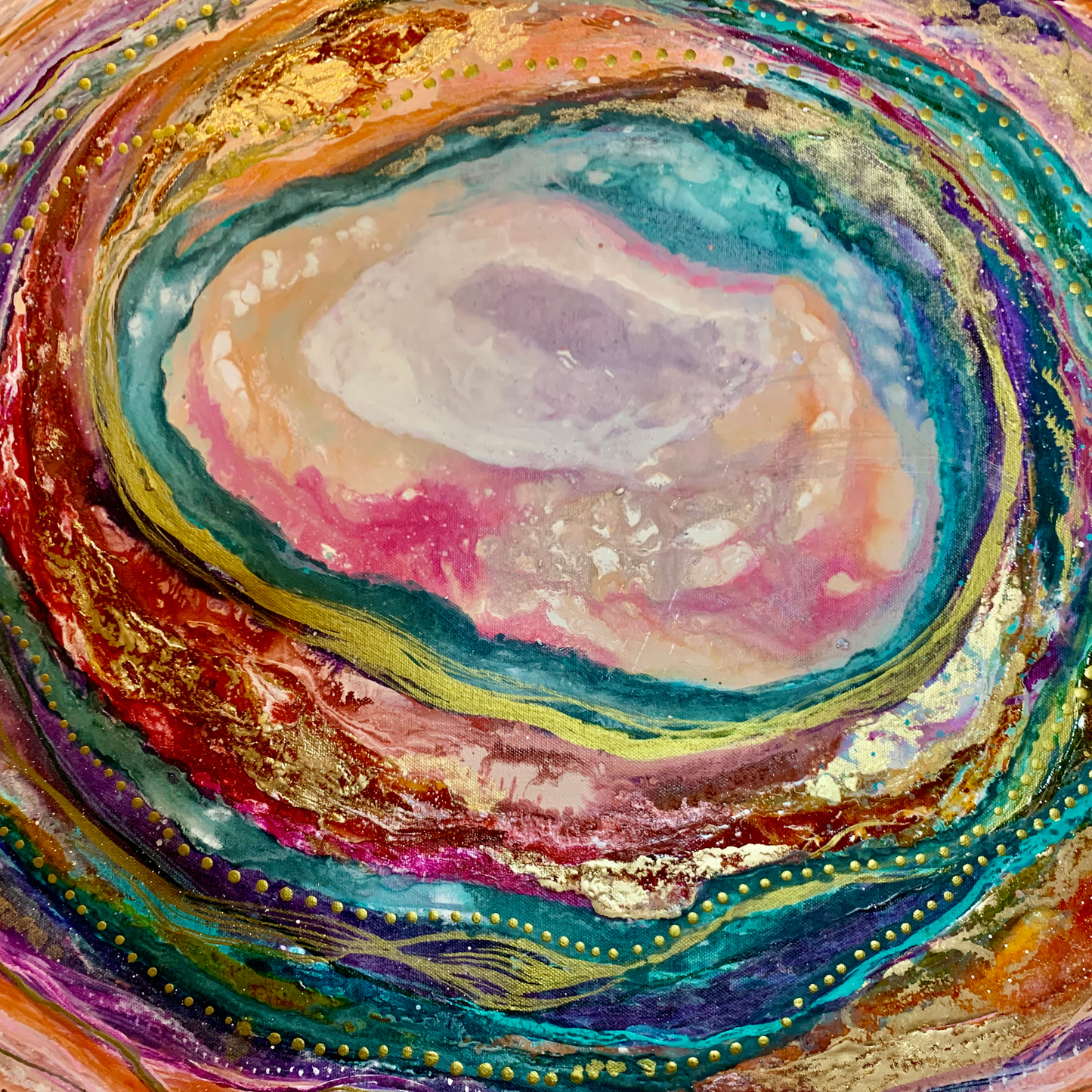 cat redmond art souls journey | original spiritual canvas artwork | hand-painted introspective abstract art | modern soulful journey painting | exclusive contemporary spiritual-inspired canvas