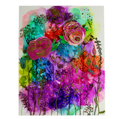 Cat Redmond Art Such a Beautiful Day | original uplifting nature artwork | hand-painted scenic abstract art | modern cheerful landscape painting | exclusive contemporary joyful art piece