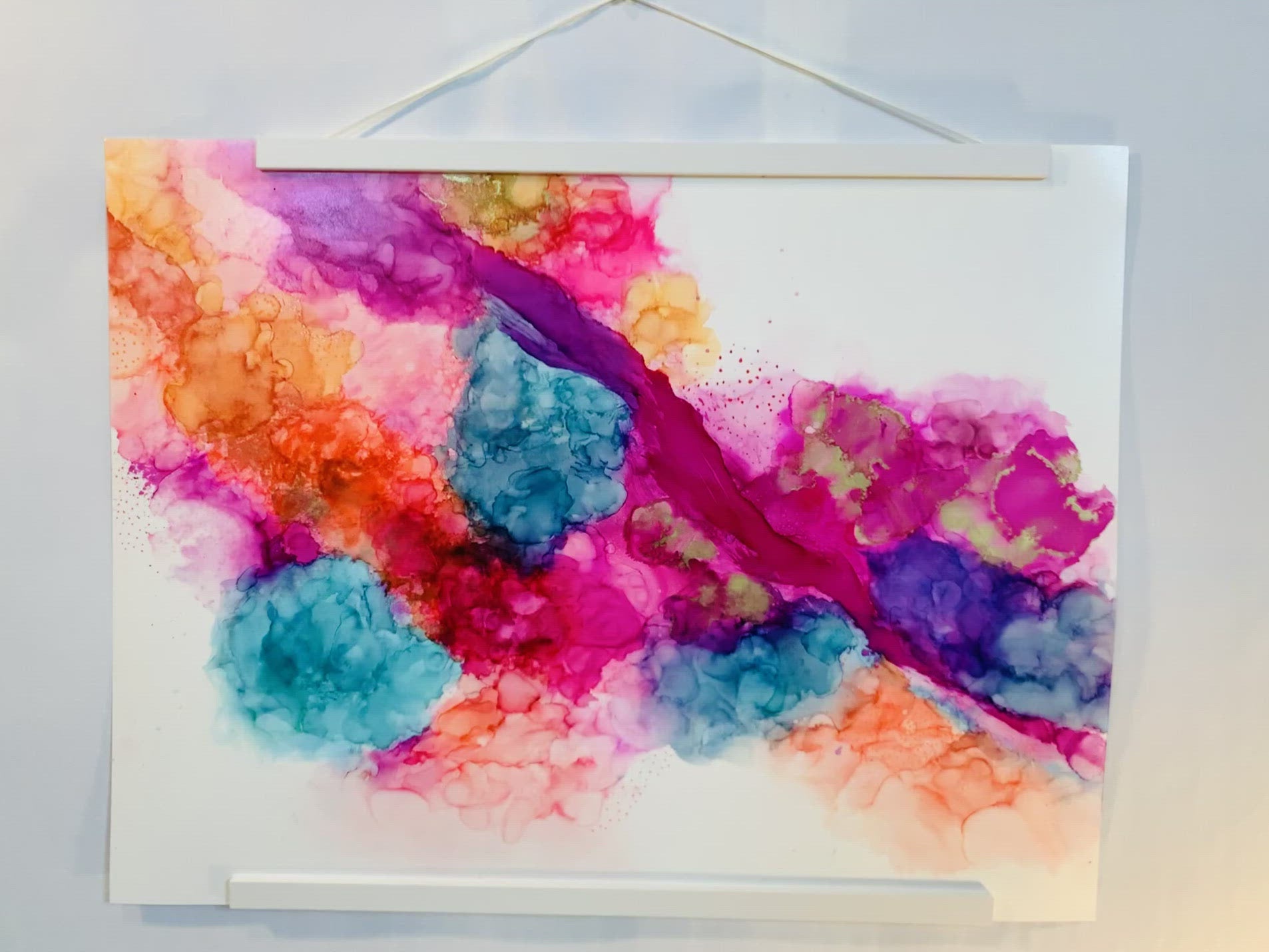 Cat Redmond Art Realm of Possibility | original abstract alcohol ink creation | hand-painted visionary art on canvas | modern experimental ink composition | exclusive imaginative abstract painting